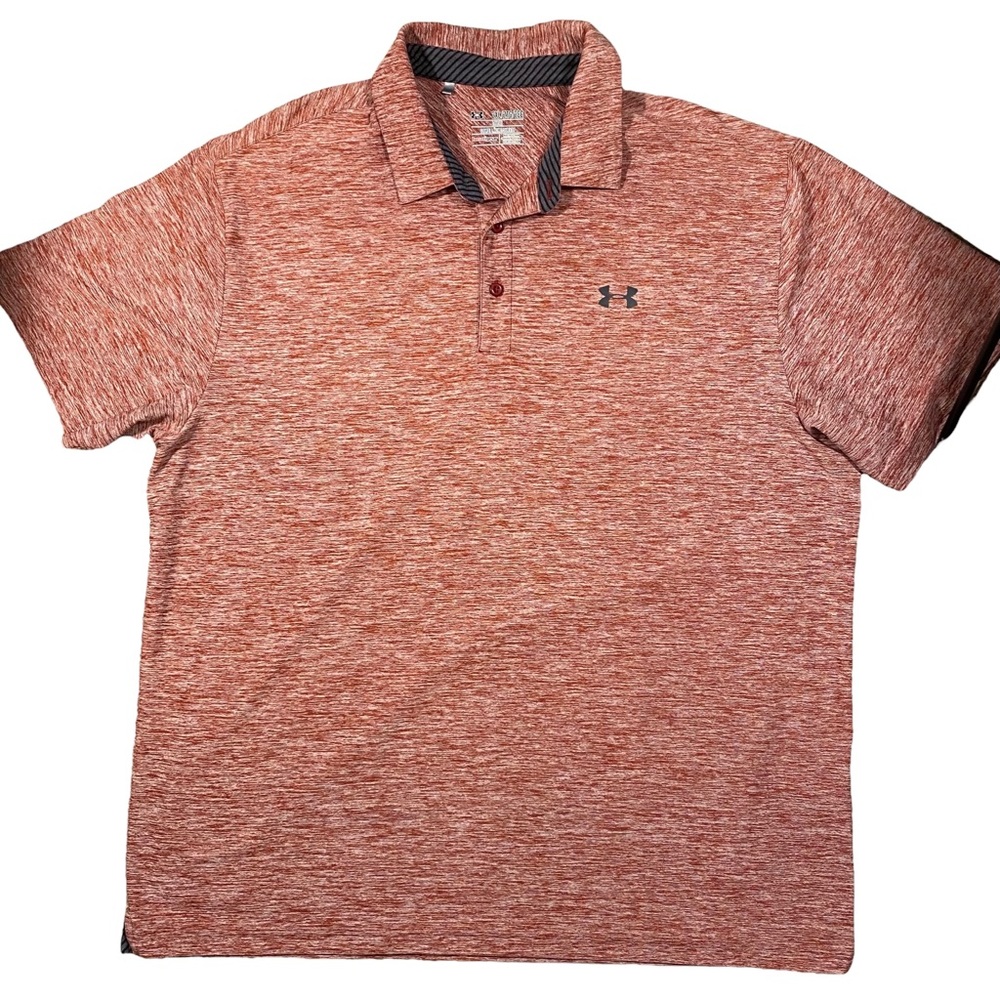 Under Armour Heathered Rust Red Polo Shirt